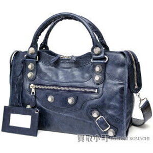 Balenciaga Giant City Handbag Craft Lambskin Blue Editors Bag Shoulder